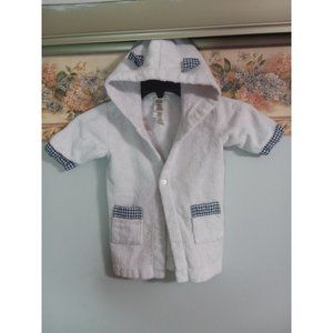 Pottery Barn Kids 0-9 Months White Hooded Casual Bath Photography Robe
